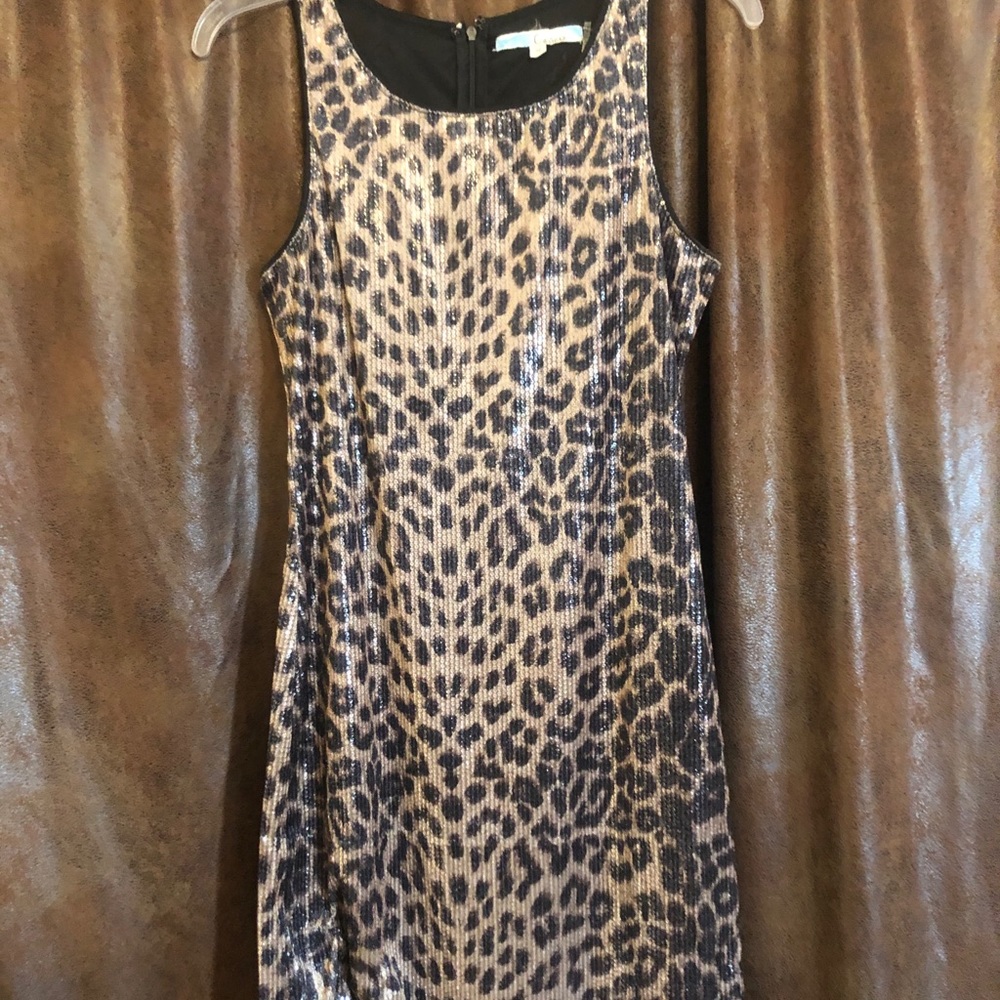 Leopard sequin dress
